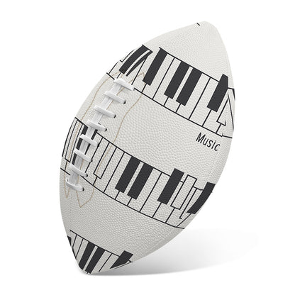 Piano Pattern Print Rugby Ball