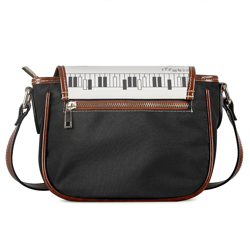 Piano Pattern Print Saddle Bag