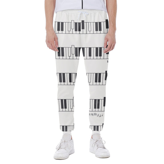 Piano Pattern Print Scuba Joggers