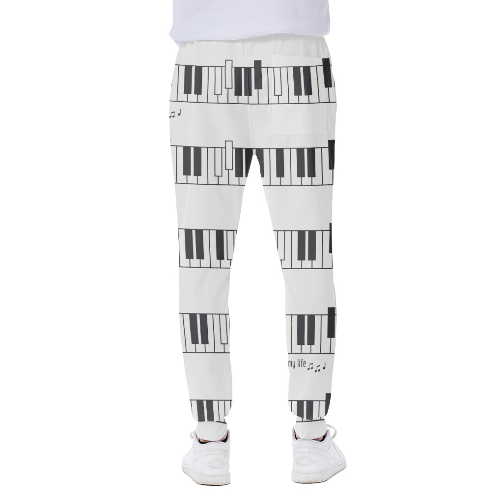 Piano Pattern Print Scuba Joggers