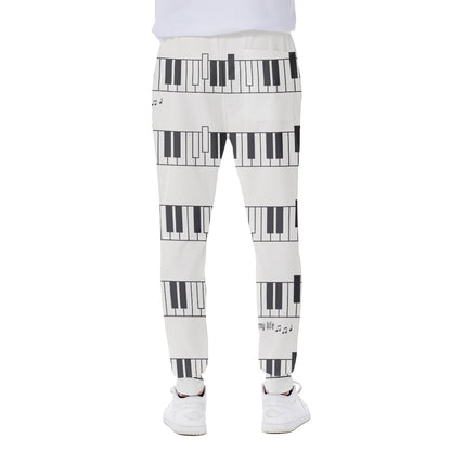 Piano Pattern Print Scuba Joggers
