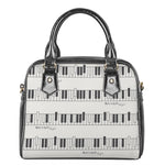 Piano Pattern Print Shoulder Handbag