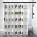 Piano Pattern Print Shower Curtain