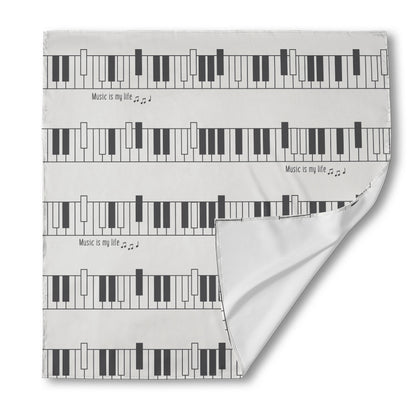 Piano Pattern Print Silk Bandana