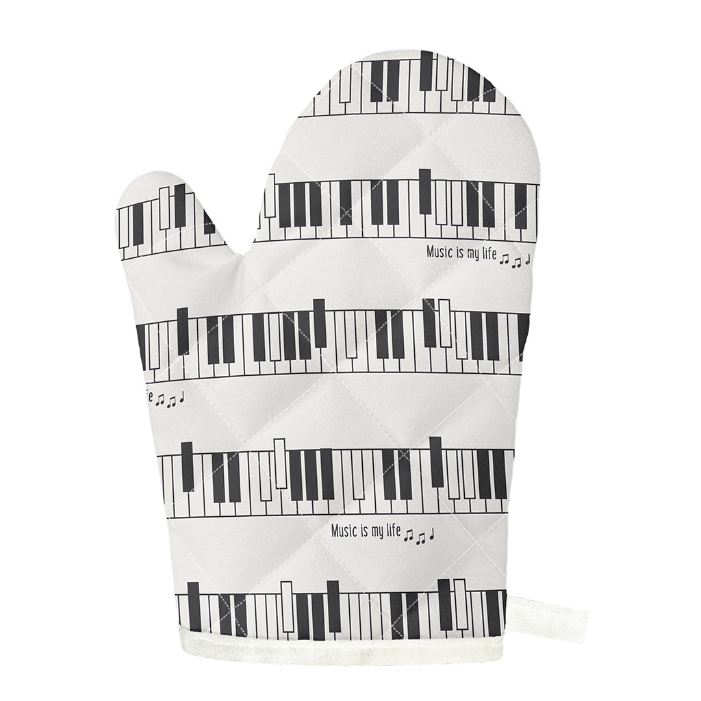 Piano Pattern Print Single Oven Mitt