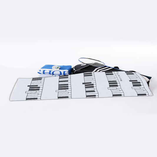 Piano Pattern Print Sports Towel
