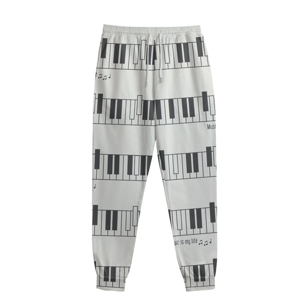 Piano Pattern Print Sweatpants