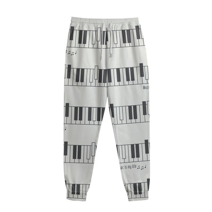 Piano Pattern Print Sweatpants