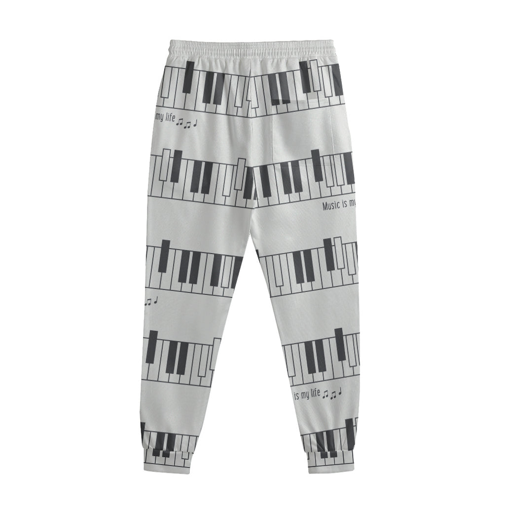 Piano Pattern Print Sweatpants