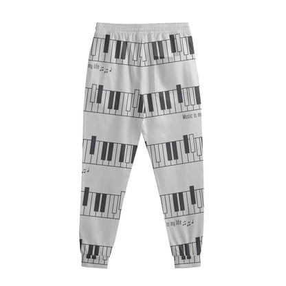 Piano Pattern Print Sweatpants