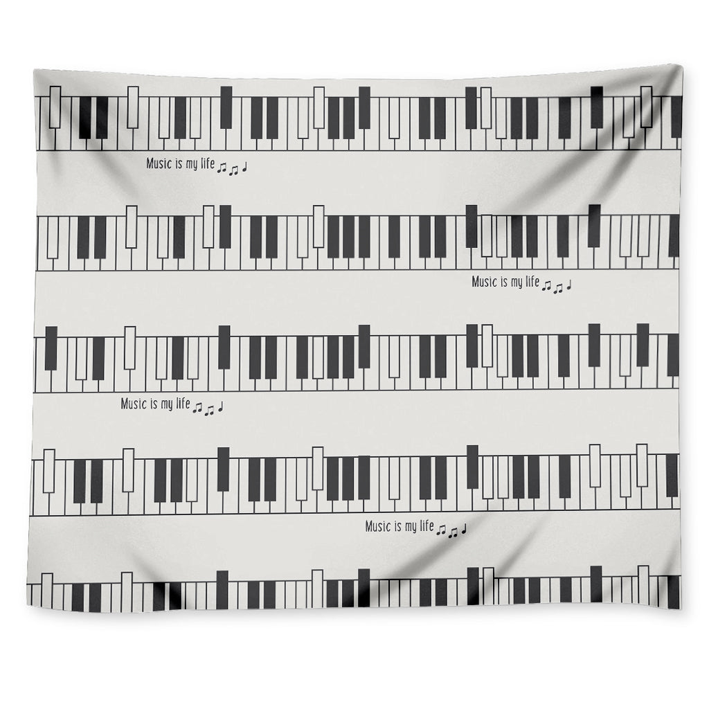 Piano Pattern Print Tapestry