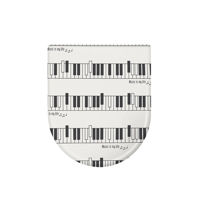 Piano Pattern Print Toilet Lid Cover