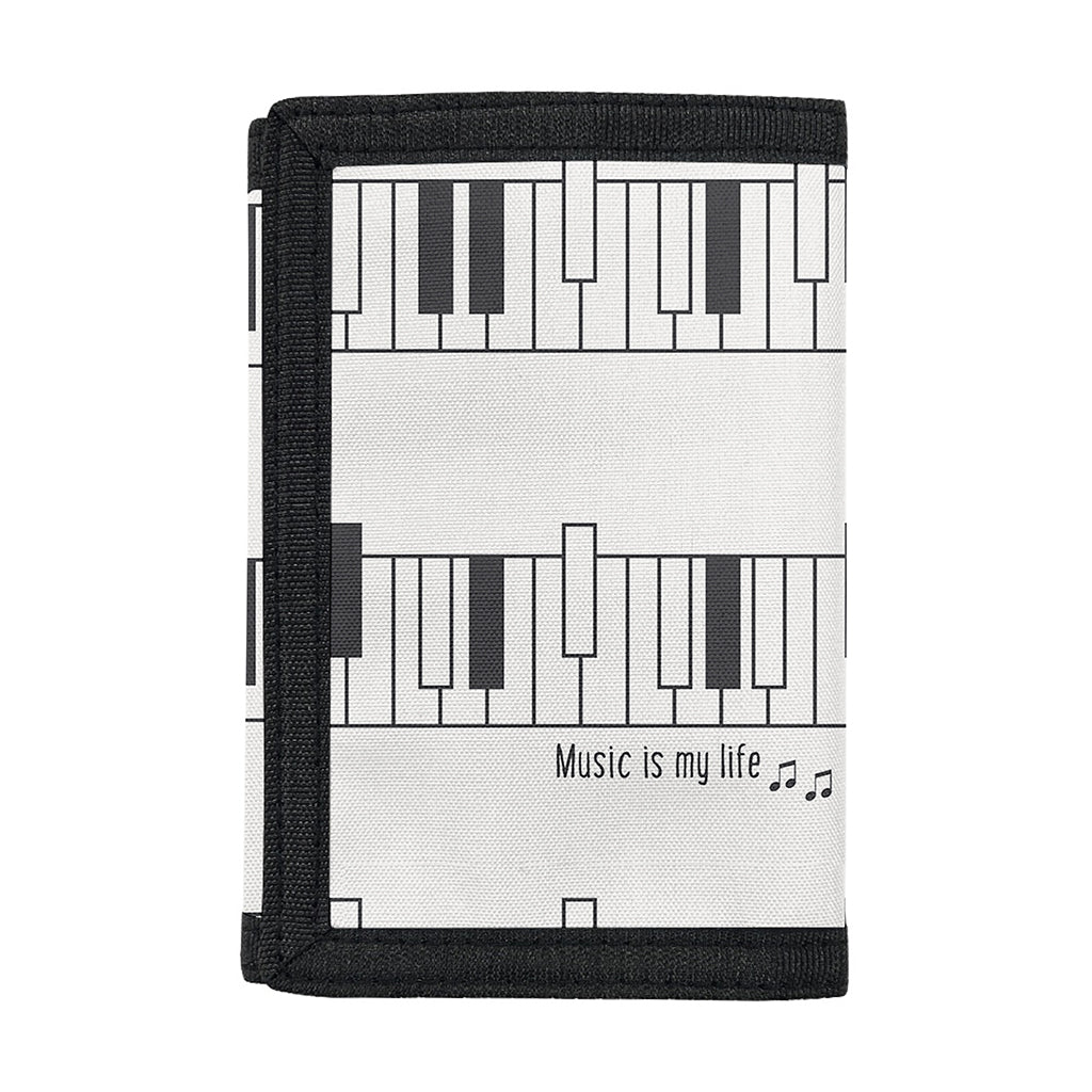 Piano Pattern Print Trifold Wallet