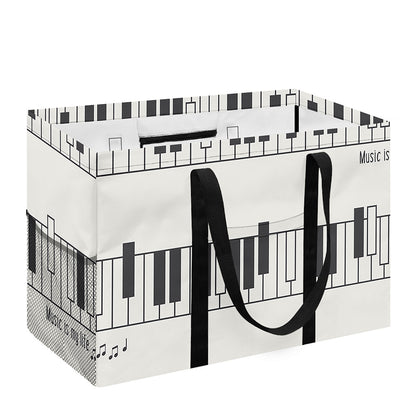 Piano Pattern Print Utility Tote Bag