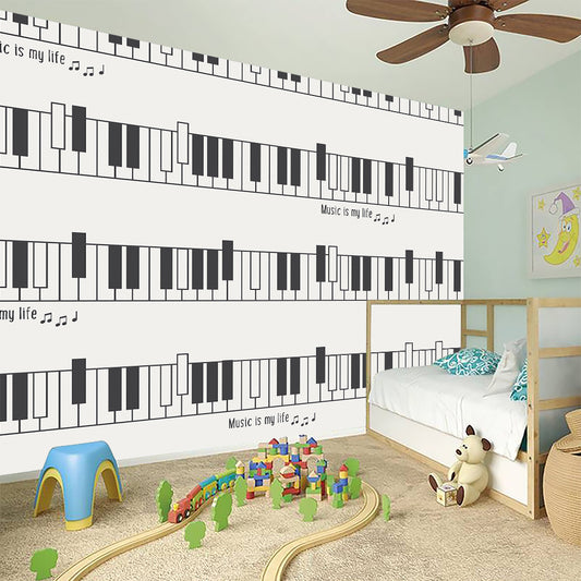 Piano Pattern Print Wall Sticker