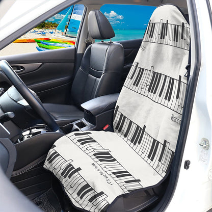 Piano Pattern Print Waterproof Car Seat Cover
