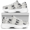 Piano Pattern Print White Chunky Shoes