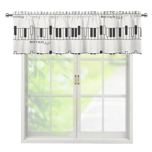 Piano Pattern Print Window Valance