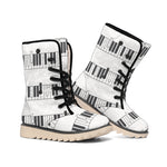 Piano Pattern Print Winter Boots