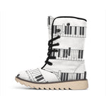 Piano Pattern Print Winter Boots