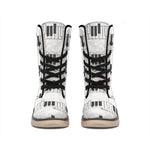 Piano Pattern Print Winter Boots