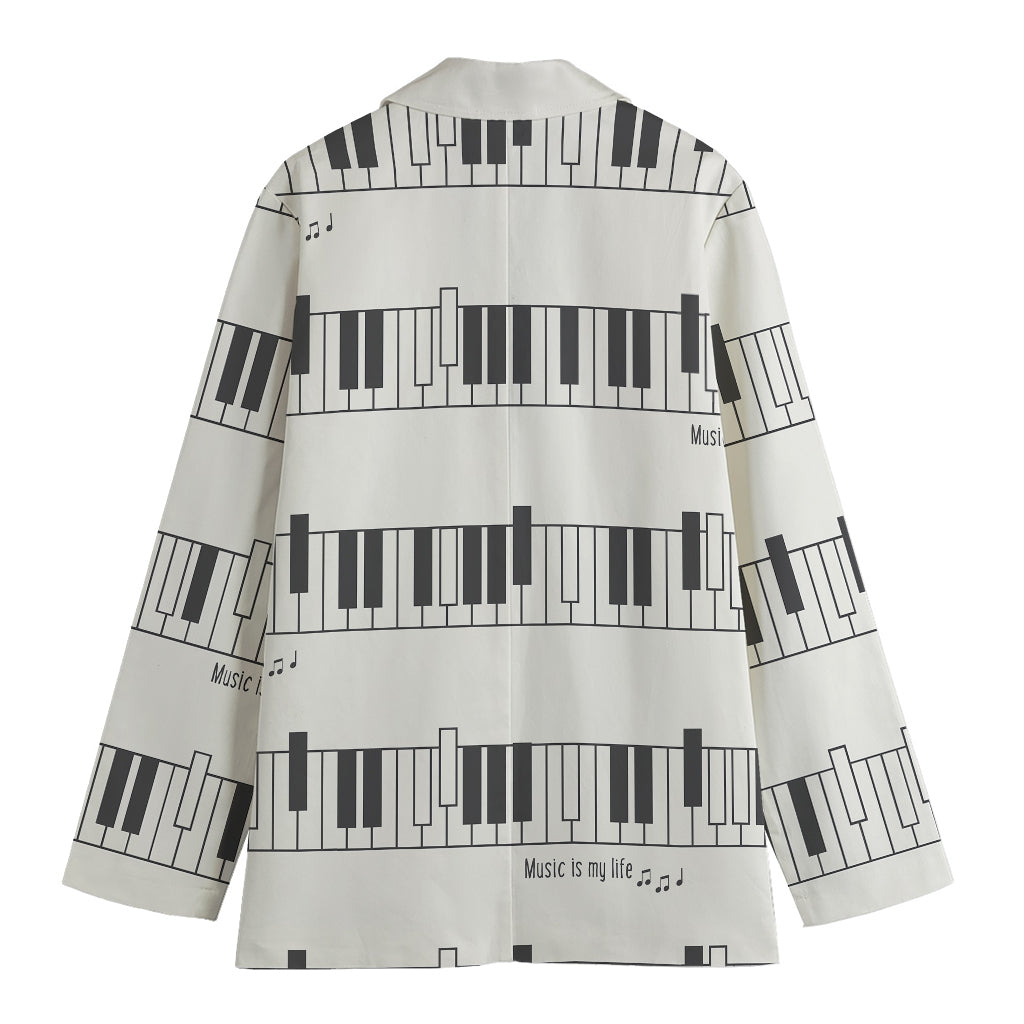 Piano Pattern Print Women's Blazer