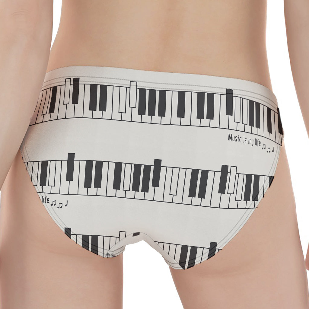 Piano Pattern Print Women's Panties
