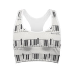 Piano Pattern Print Women's Sports Bra