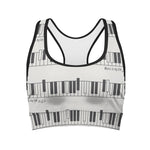 Piano Pattern Print Women's Sports Bra