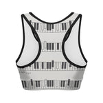 Piano Pattern Print Women's Sports Bra