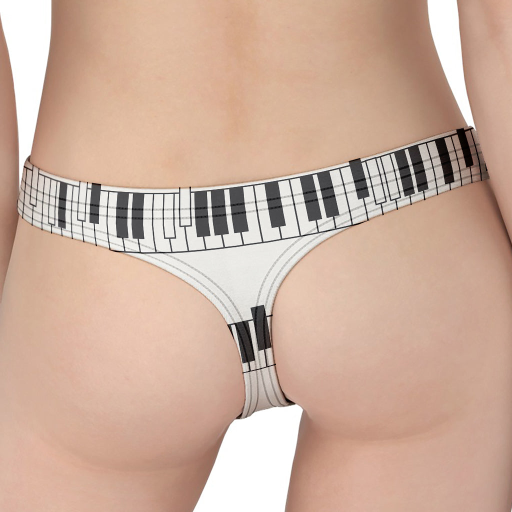 Piano Pattern Print Women's Thong