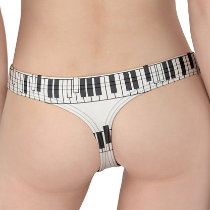 Piano Pattern Print Women's Thong
