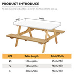 Curved Rainbow Pattern Print Picnic Table Cover