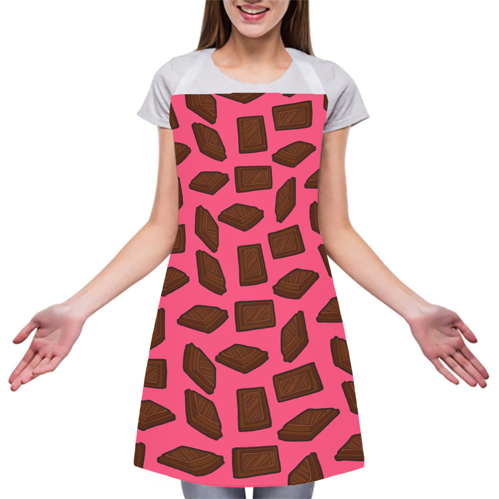 Pieces of Chocolate Pattern Print Adjustable Apron