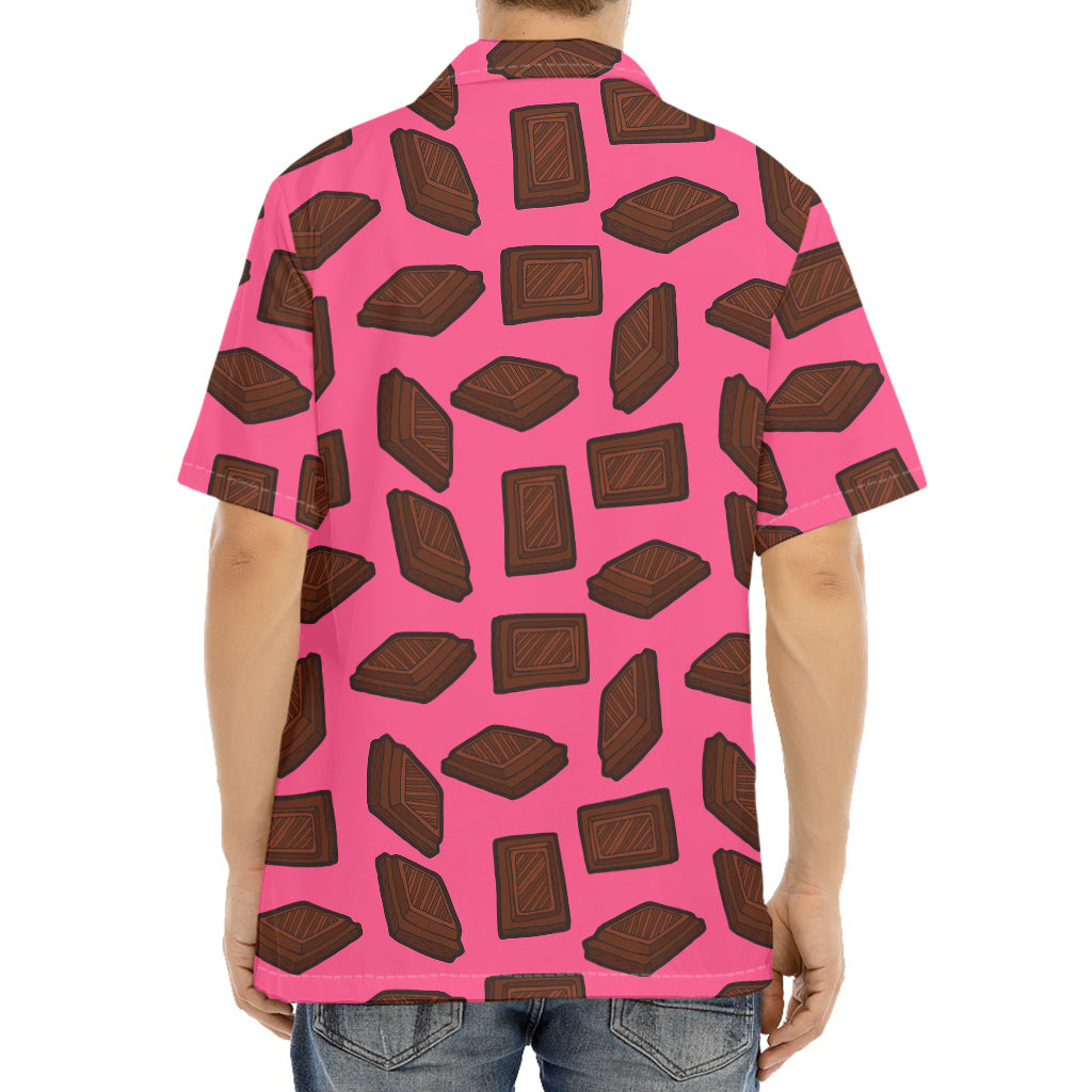 Pieces of Chocolate Pattern Print Aloha Shirt