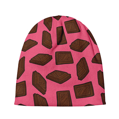 Pieces of Chocolate Pattern Print Beanie