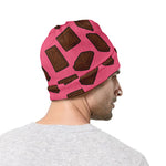 Pieces of Chocolate Pattern Print Beanie