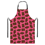 Pieces of Chocolate Pattern Print Bib Apron With Pocket