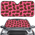 Pieces of Chocolate Pattern Print Car Windshield Sun Shade