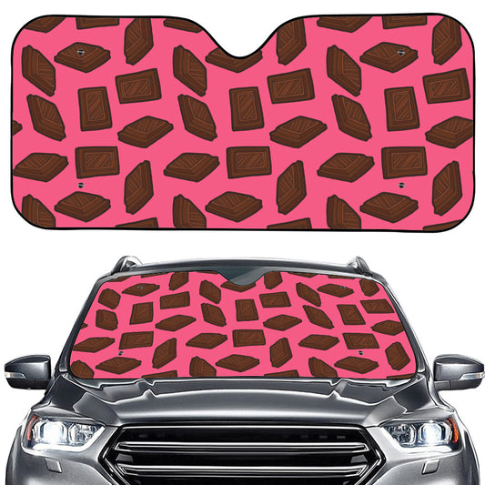 Pieces of Chocolate Pattern Print Car Windshield Sun Shade