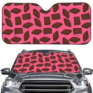 Pieces of Chocolate Pattern Print Car Windshield Sun Shade