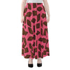 Pieces of Chocolate Pattern Print Chiffon Maxi Skirt