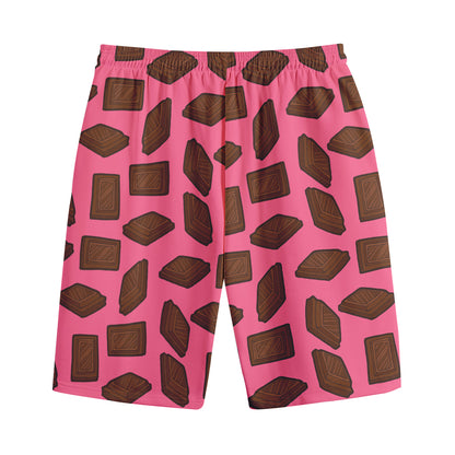 Pieces of Chocolate Pattern Print Cotton Shorts