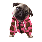 Pieces of Chocolate Pattern Print Dog Zip Up Hoodie