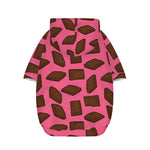 Pieces of Chocolate Pattern Print Dog Zip Up Hoodie