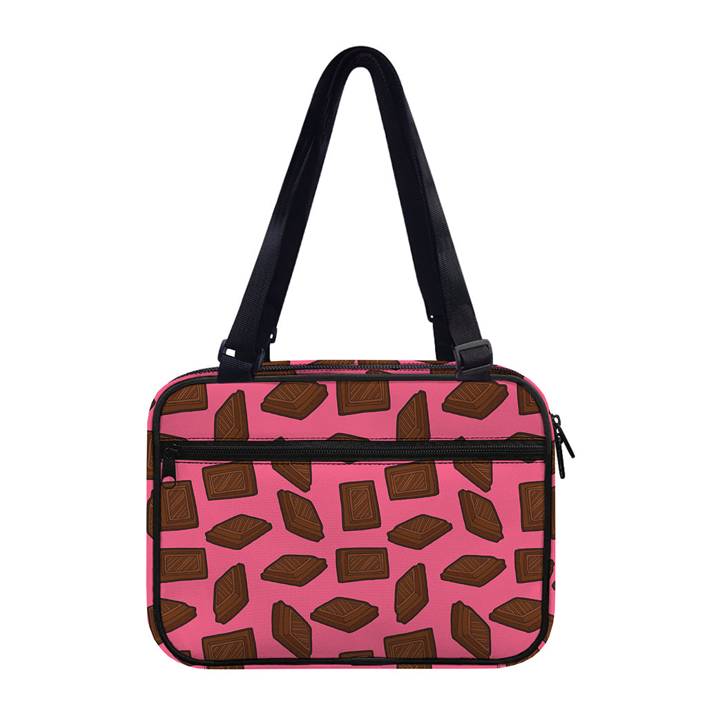 Pieces of Chocolate Pattern Print Double Strap Bible Bag