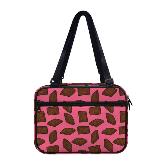 Pieces of Chocolate Pattern Print Double Strap Bible Bag