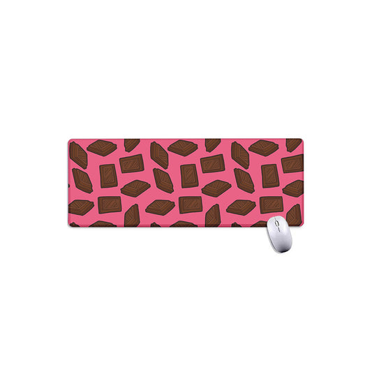 Pieces of Chocolate Pattern Print Extended Mouse Pad