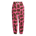 Pieces of Chocolate Pattern Print Fleece Lined Knit Pants
