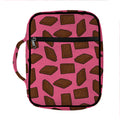 Pieces of Chocolate Pattern Print Front Pocket Bible Bag